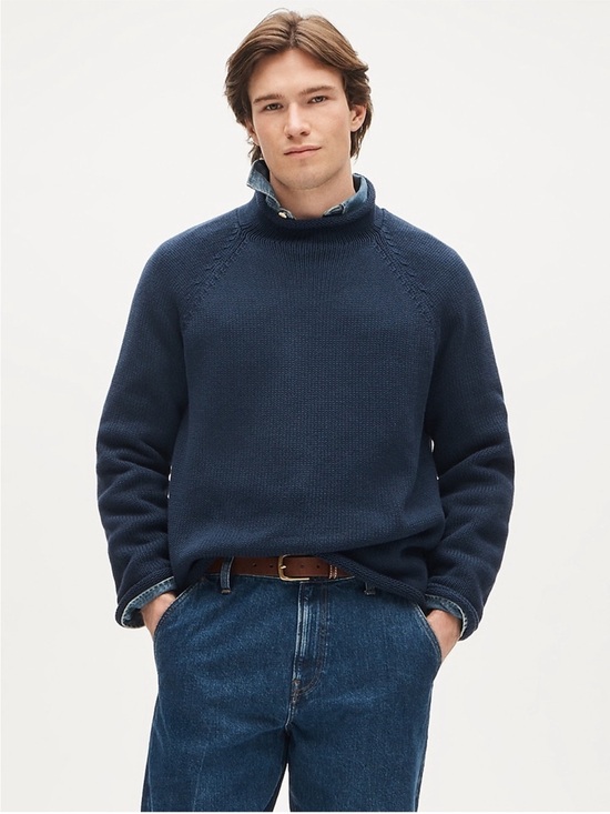 J. Crew Other - J. Crew Men’s 1988 Rollneck Sweater Cotton in Navy Size Medium NWT